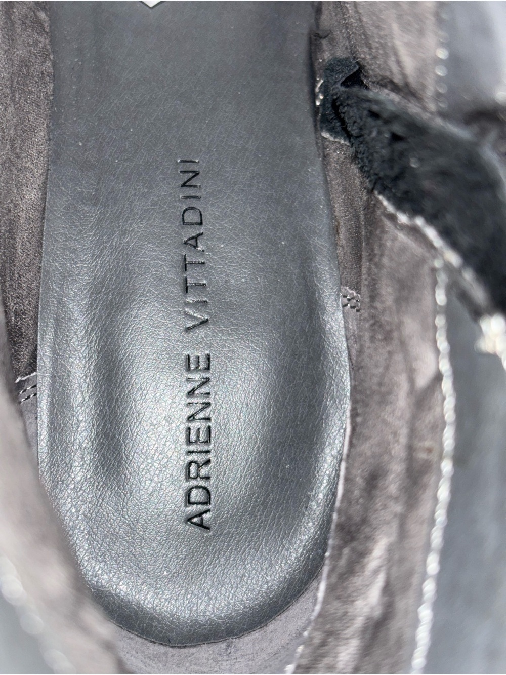 ADRIENNE VITTADINI Taki Soft Calf Black Leather Booties with Side Zipper Details - Picture 8 of 9